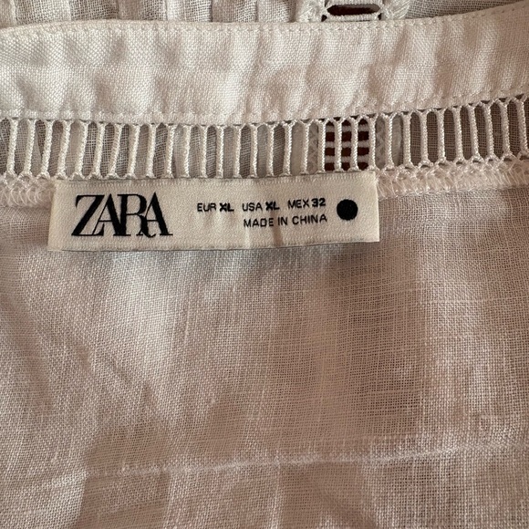 Zara White Linen Camisole - Picture 6 of 9